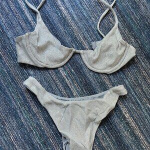 DANIELLE GUIZI LURE GLITTER BIKINI SIZE SMALL
